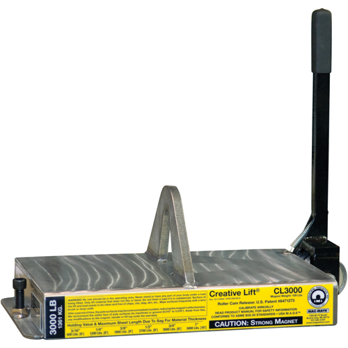 Aimants Creative Lift, Capacit&eacute; de retenue 3000 lb (1,5 tonne), 19-1/4" lo x 10-1/2" la x 7" h Les Fournitures Industrielles Méga