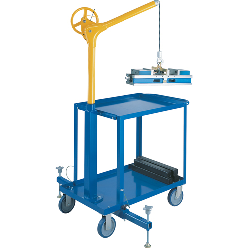Tall Industrial Lifting Device with Mobile Cart, 500 lbs. (0.25 tons) Capacity Les Fournitures Industrielles Méga