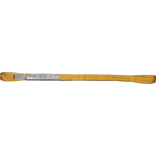 &eacute;lingues de levage en nylon, Pli Simple, Oeillet double, Type 3, 1" la x 3' lo, Limite de charge verticale 1600 lb Les Fournitures Industrielles Méga