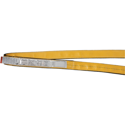 &eacute;lingues de levage en polyester, Pli Simple, Sans fin, Type 5, 1" la x 3' lo, Capacit&eacute; verticale 3200 lb Les Fournitures Industrielles Méga