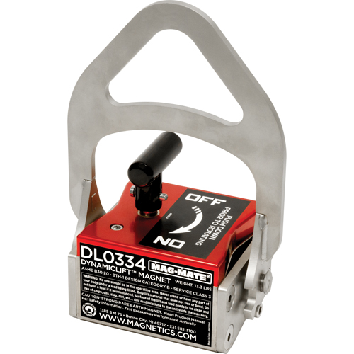 Dynamic Lift Magnets, 334 Holding Cap., 6-1/2" L x 4" W x 9-1/4" H Les Fournitures Industrielles Méga