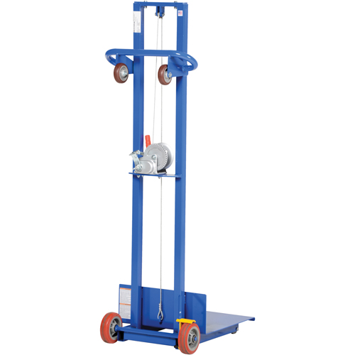 Platform Lift Stacker, Hand Winch Operated, 400 lbs. Capacity, 58" Max Lift Les Fournitures Industrielles Méga