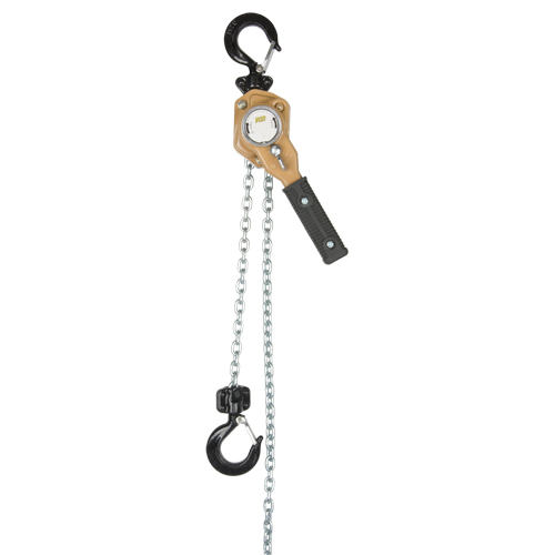 Heavy Duty Gold Series Lever Chain Hoist, 10' Lift, 500 lbs. (0.25 tons) Capacity, Alloy Steel Chain Les Fournitures Industrielles Méga