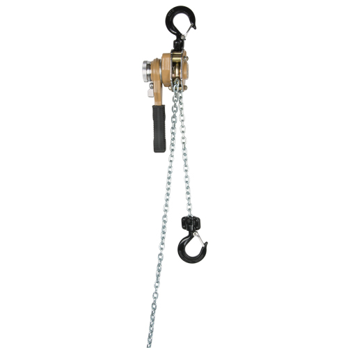 Heavy Duty Gold Series Lever Chain Hoist, 10' Lift, 500 lbs. (0.25 tons) Capacity, Alloy Steel Chain Les Fournitures Industrielles Méga