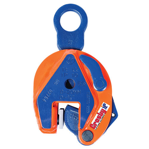 Griffe de levage vertical IP10H, 6000 lb (3 tonnes) Charge d'utilisation max., 0 - 1-1/2" Ouverture des m&acirc;choires Les Fournitures Industrielles Méga