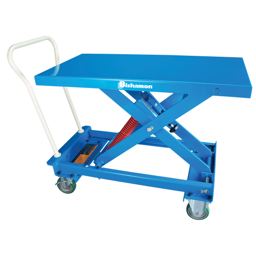 MobiLeveler&reg; Mobile Self-Levelling Scissor Lift Work Table, 32-3/10" L x 19-4/5"W, Steel, 460 lbs. Capacity Les Fournitures Industrielles Méga