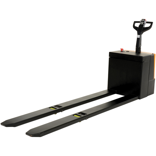 Transpalette &eacute;lectrique motoris&eacute; a/plateforme &agrave; conducteur debout, Capacit&eacute; 4500 lb, 96" lo x 30" la Les Fournitures Industrielles Méga