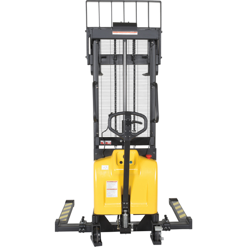 Fork Lift Stacker, Electric Operated, 2000 lbs. Capacity, 63" Max Lift Les Fournitures Industrielles Méga