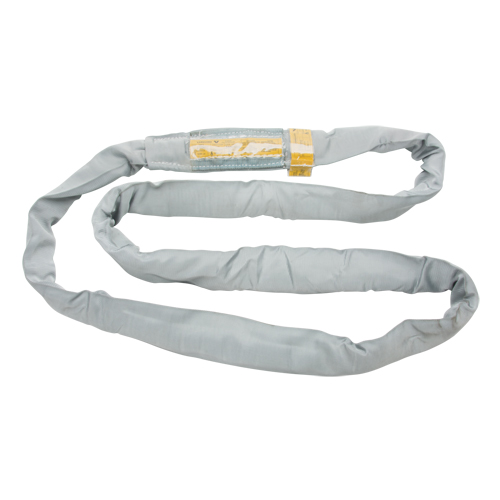 Polyester Round Sling, Grey, 6" W x 12' L, 32000 lbs. Vertical Load Les Fournitures Industrielles Méga