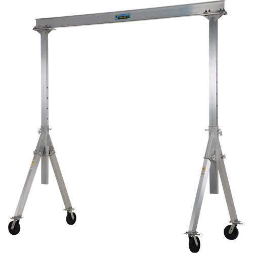 Grue-portique ajustable en aluminium, 8' lo, Capacit&eacute; 2000 lb (1 tonne) Les Fournitures Industrielles Méga