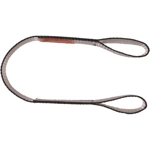 Polyester Web Sling, Double Ply, Double Eye, Type 3, 1" W x 4' L, 3100 lbs. Vertical Cap. Les Fournitures Industrielles Méga