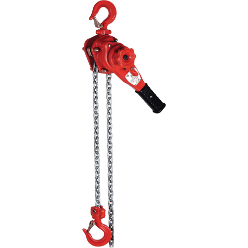 Palan &agrave; levier de s&eacute;rie Super VQ, Lev&eacute;e 5', Cabacit&eacute; 2200 lb (1,1 tonne), Chaîne en Alliage calibre 100 Les Fournitures Industrielles Méga