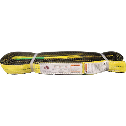 &eacute;lingue en sangle de polyester, Pli Double, Oeillets renvers&eacute;s, Type 4, 2" la x 20' lo, Capacit&eacute; verticale 6400 lb Les Fournitures Industrielles Méga