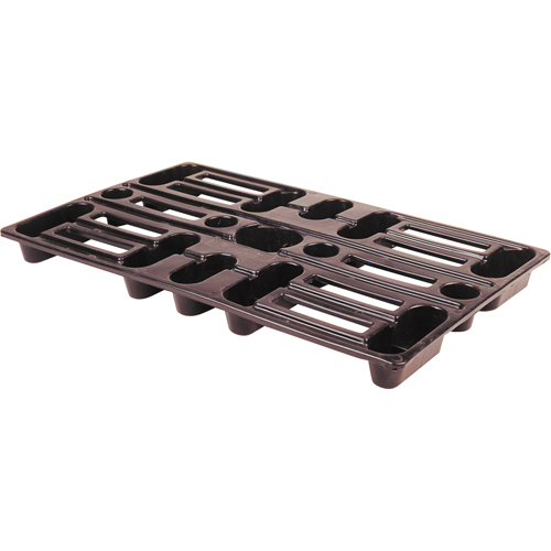Plastic Pallets, 4-Way Entry, 24" L x 15" W x 1-1/2" H Les Fournitures Industrielles Méga