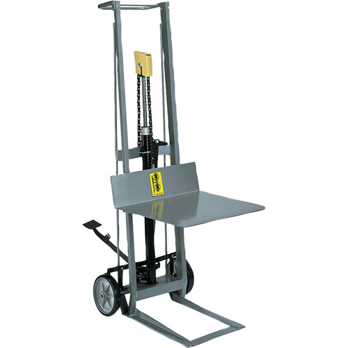 Hydraulic Platform Lift Stacker, Foot Pump Operated, 400 lbs. Capacity, 54" Max Lift Les Fournitures Industrielles Méga