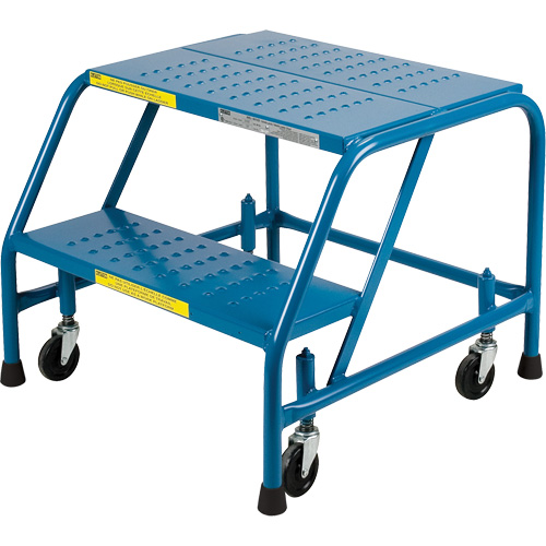 CSA-Certified Rolling Step Ladder, 2 Steps, 22" Step Width, 19" Platform Height, Steel Les Fournitures Industrielles Méga