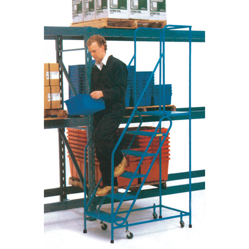 CSA-Certified Rolling Step Ladder, 6 Steps, 22" Step Width, 55" Platform Height, Steel Les Fournitures Industrielles Méga