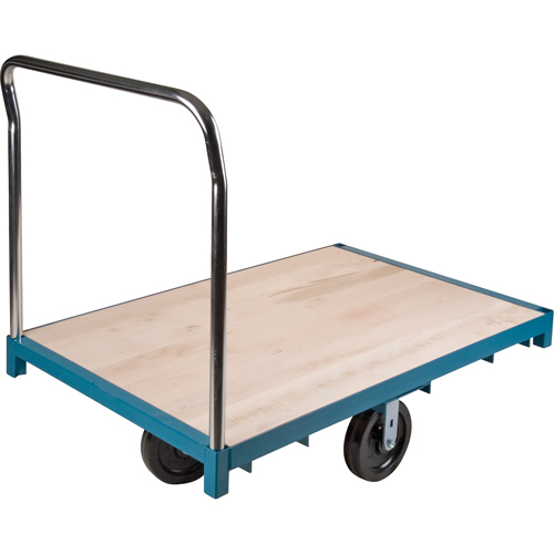 Chariot &agrave; plateforme robuste, 72" lo x 36" la, Capacit&eacute; de 2500 lb, Roues en Nylon Les Fournitures Industrielles Méga