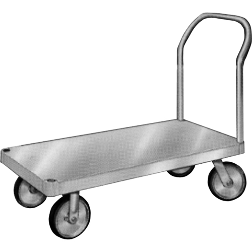 Aluminum Platform Truck, 24" W x 36" L, 2000 lbs. Cap., Rubber Wheels Les Fournitures Industrielles Méga
