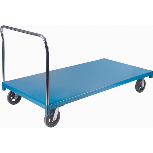 Chariot &agrave; plateforme robuste, 72" lo x 36" la x Capacit&eacute; 2000 lb, Roues en Caoutchouc Les Fournitures Industrielles Méga