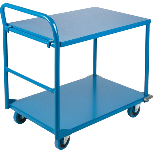 Shelf & Platform Truck, Steel, 24" W x 36" D x 40" H, 1300 lbs. Platform Capacity Les Fournitures Industrielles Méga
