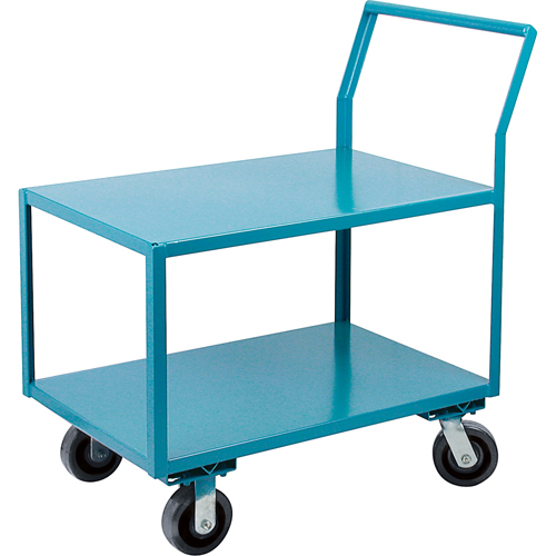 Chariots surbaiss&eacute;s robustes, 2 niveaux, 30" la x 60" p x 41" h, 2400 lb Cap Les Fournitures Industrielles Méga