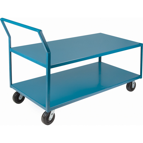 Heavy-Duty Low Profile Shop Carts, 2 Tiers, 30" W x 48" D x 41" H, 2400 lbs. Cap. Les Fournitures Industrielles Méga
