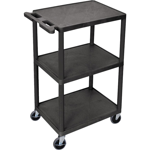 Utility Cart, 3 Tiers, 18" x 40" x 24", 400 lbs. Capacity Les Fournitures Industrielles Méga