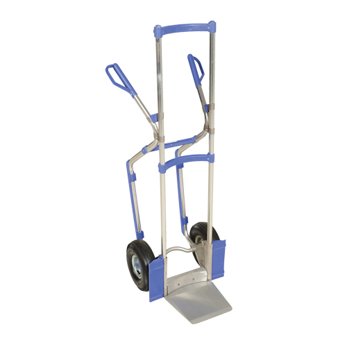 Ergonomic Hand Truck, Combination Handle, Aluminum, 52" Height, 350 lbs. Capacity Les Fournitures Industrielles Méga