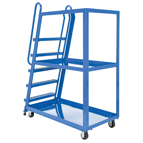 Stock Picking Cart, Steel, 27-7/8" W x 56-1/8" D, 3 Shelves, 1000 lbs. Capacity Les Fournitures Industrielles Méga
