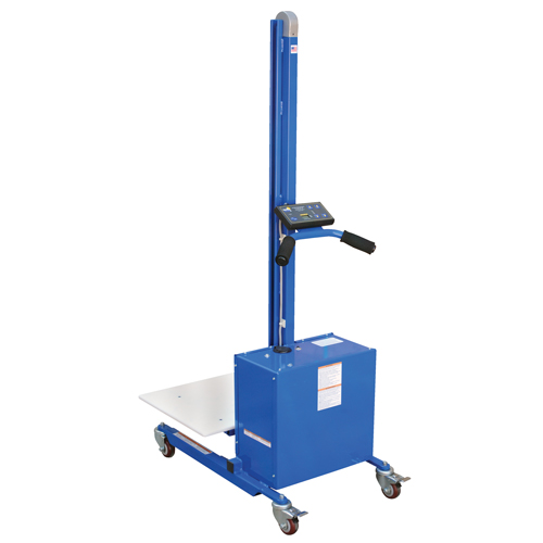Gerbeur &agrave; plateforme &agrave; &eacute;l&eacute;vation rapide, M&eacute;canisme &eacute;lectrique, Capacit&eacute; de 175 lb, Levage max de 57" Les Fournitures Industrielles Méga