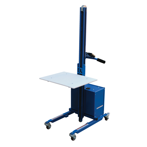 Gerbeur &agrave; plateforme &agrave; &eacute;l&eacute;vation rapide, M&eacute;canisme &eacute;lectrique, Capacit&eacute; de 175 lb, Levage max de 57" Les Fournitures Industrielles Méga