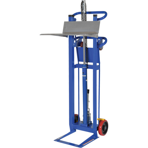 Hydra Lift Platform Stacker, Foot Pump Operated, 750 lbs. Capacity, 52" Max Lift Les Fournitures Industrielles Méga