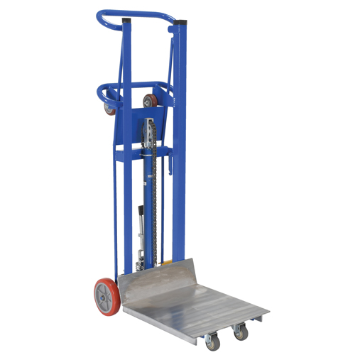 Hydra Lift Platform Stacker, Foot Pump Operated, 750 lbs. Capacity, 52" Max Lift Les Fournitures Industrielles Méga