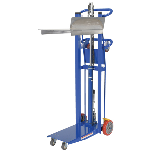 Hydra Lift Platform Stacker, Foot Pump Operated, 750 lbs. Capacity, 52" Max Lift Les Fournitures Industrielles Méga