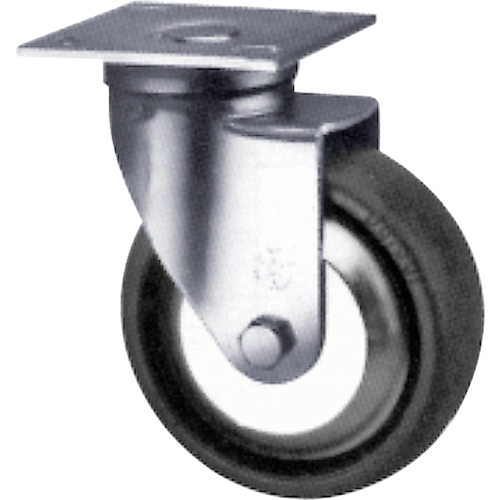 Heavy-Duty Caster, Rigid, 5" (127 mm), Solid Elastomer, 1000 lbs. (453.6 kg.) Les Fournitures Industrielles Méga