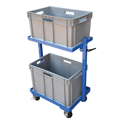 Stock Cart, Steel, 30-11/16" W x 19-1/4" D, 2 Shelves, 200 lbs. Capacity Les Fournitures Industrielles Méga