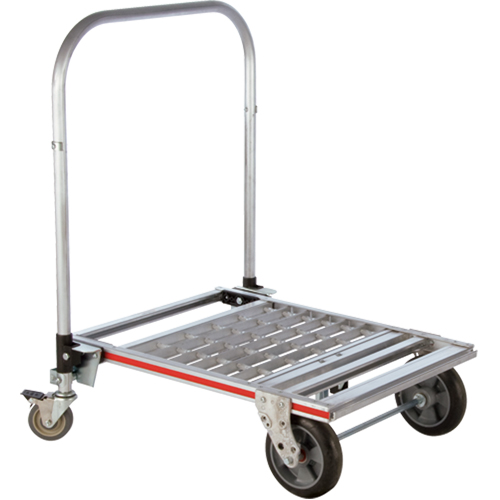 Four Wheel Folding Platform Truck, Aluminum, 750 lbs., 31" L x 23-1/4" W, 39" High Les Fournitures Industrielles Méga