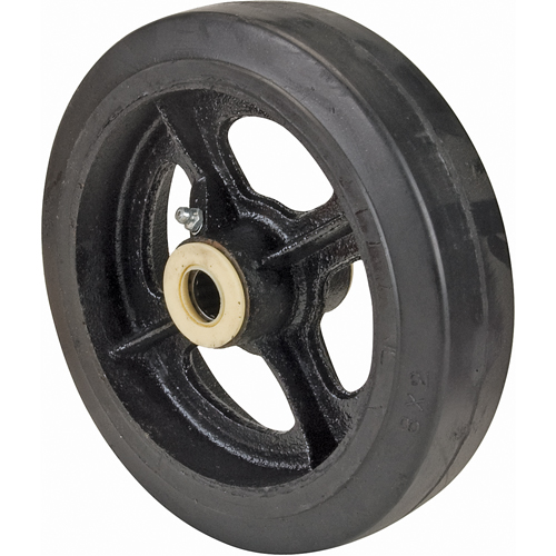 Rubber Wheels, 8" (203 mm) Dia. x 2" (51 mm) W, 600 lbs. (272 kg.) Capacity Les Fournitures Industrielles Méga