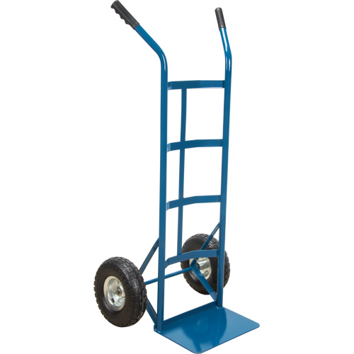 Diable &agrave; roue enti&egrave;rement soud&eacute;, Prise Double, Acier, Hauteur de 46", Capacit&eacute; 600 lb Les Fournitures Industrielles Méga