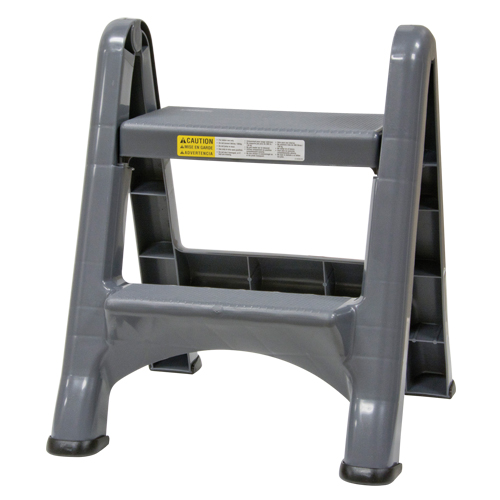 Folding Step Stool, 2 Steps, 19-1/2" x 20-1/2" x 22-3/4" High Les Fournitures Industrielles Méga