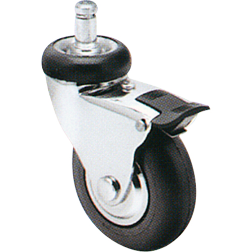 Comfort Roll Caster, Swivel with Brake, 3" (76 mm) Dia., 175 lbs. (79 kg.) Capacity Les Fournitures Industrielles Méga