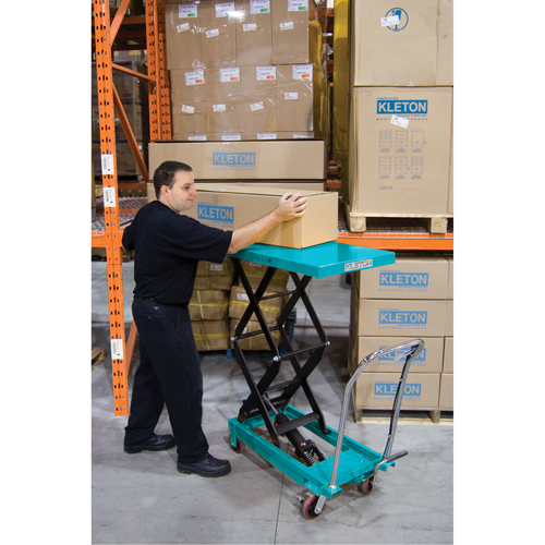 Heavy-Duty Hydraulic Scissor Lift Table, 27-1/2" L x 17-3/4" W, Steel, 330 lbs. Capacity Les Fournitures Industrielles Méga