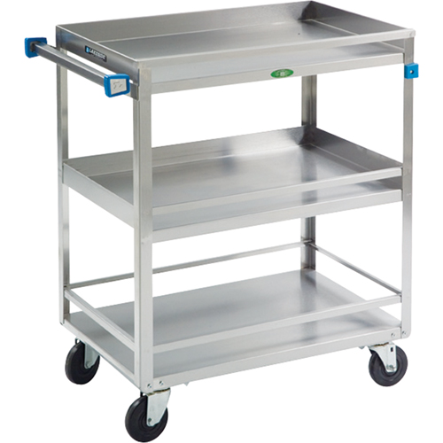 Chariots avec barres de retenue, 3 Tiers, 19" la x 34-3/4" h x 31" p, Capacit&eacute; 500 lb Les Fournitures Industrielles Méga