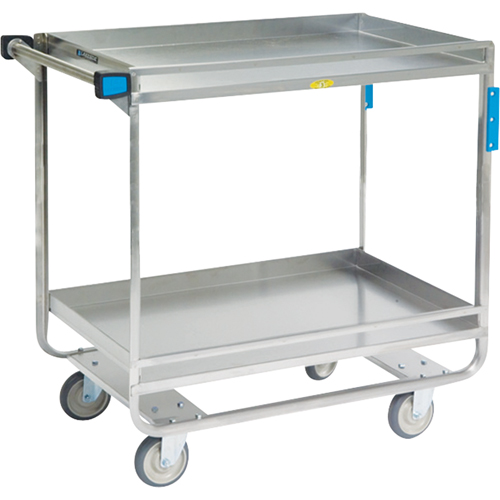 Chariots avec barres de retenue, 2 Tiers, 23" la x 37-1/4" h x 38-5/8" p, Capacit&eacute; 700 lb Les Fournitures Industrielles Méga