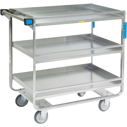 Chariots avec barres de retenue, 3 Tiers, 23" la x 37-1/4" h x 38-5/8" p, Capacit&eacute; 700 lb Les Fournitures Industrielles Méga