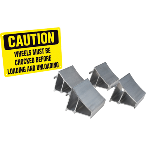 Ensemble de cales-roue en aluminium, 7" la x 6" p x 6" h Les Fournitures Industrielles Méga