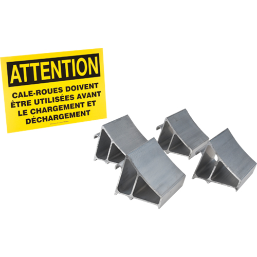 Ensemble de cales-roue en aluminium, 7" la x 6" p x 6" h Les Fournitures Industrielles Méga