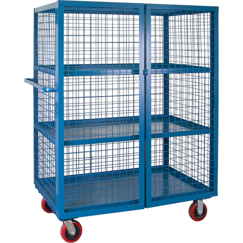 Wire Mesh Truck, 3 Tiers, 51" L x 32" W x 62.5" H, 2400 lbs. Cap. Les Fournitures Industrielles Méga