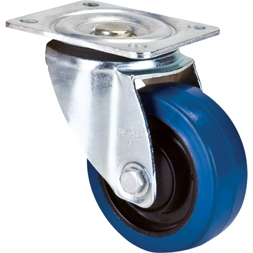 Blue Caster, Swivel, 4" (101.6 mm), Rubber, 350 lbs. (158.8 kg.) Les Fournitures Industrielles Méga